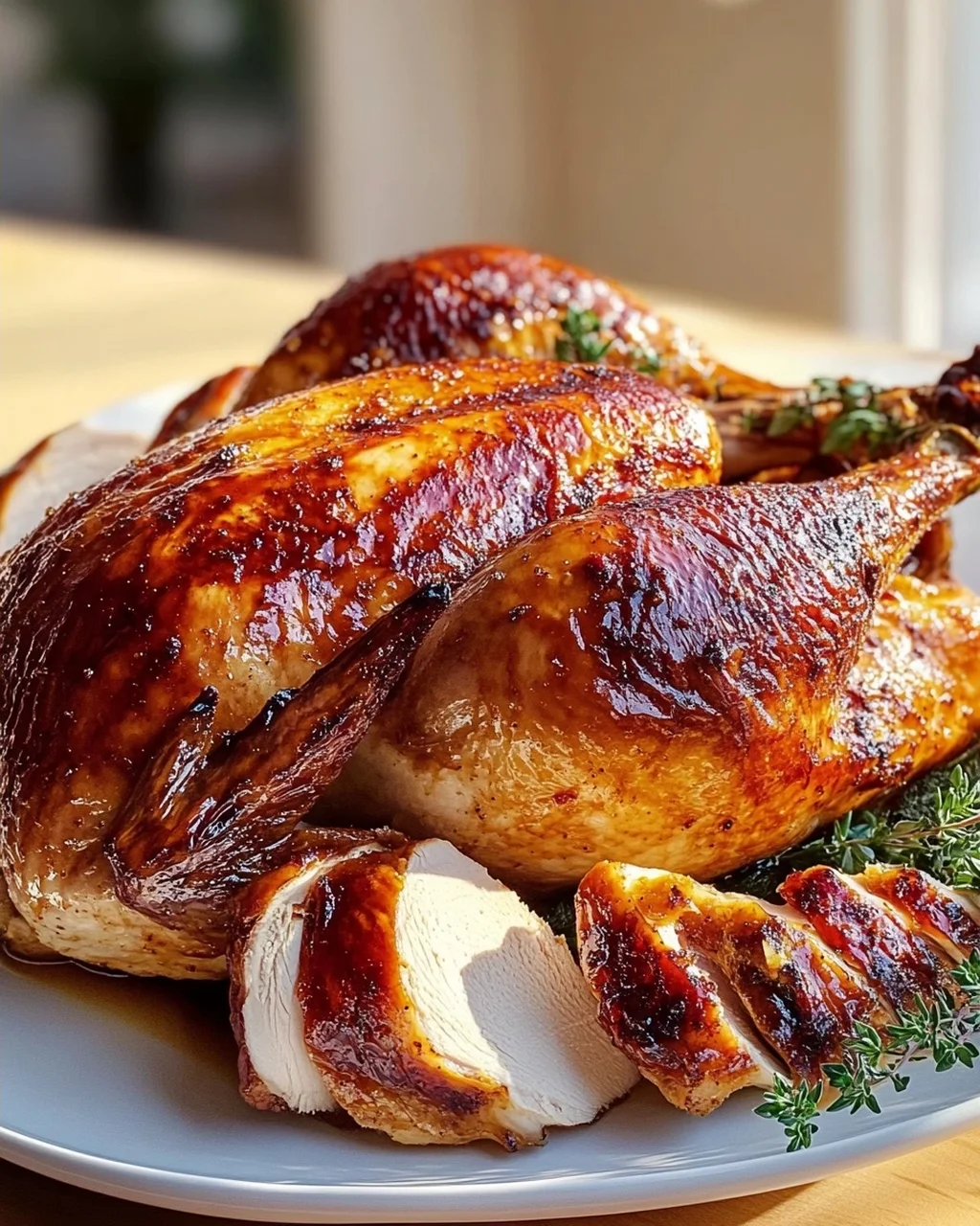 Ahornbutter-glasiertes Truthahn-Rezept für festliche Anlässe