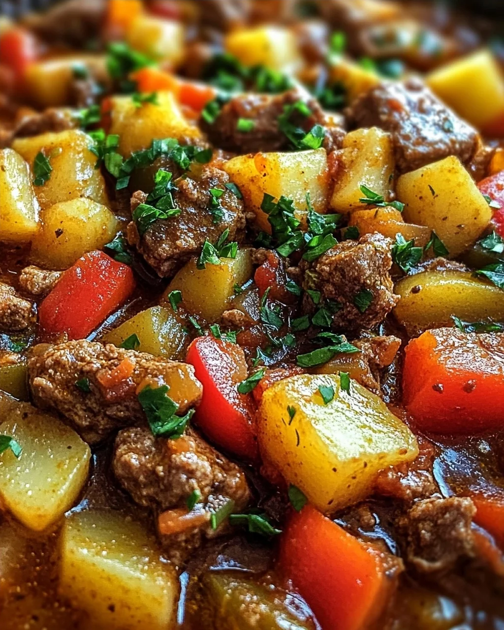 Bauerntopf mit Hackfleisch, Kartoffeln & Paprika