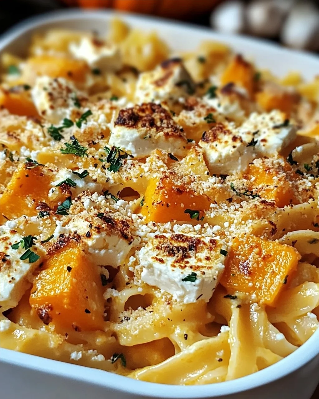 Cremige Gebackene Feta Kürbis Pasta