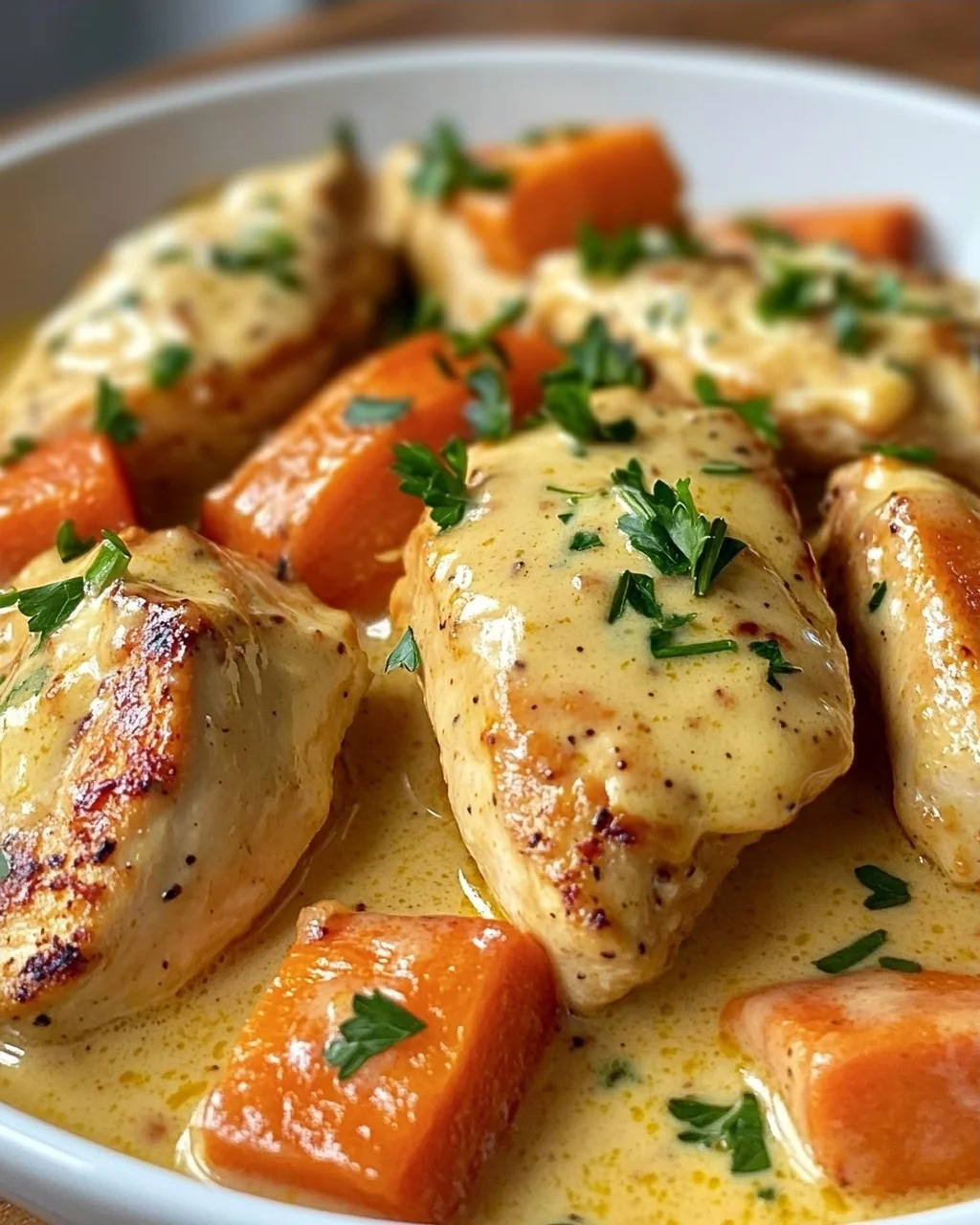 Cremiges Honig Senf Hähnchen