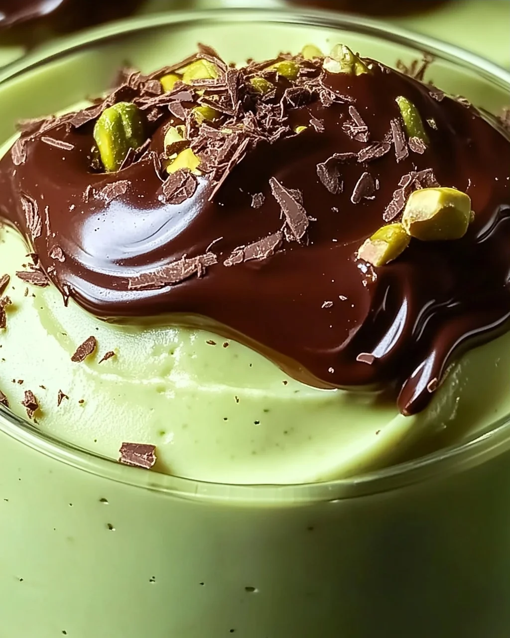 Cremiges Pistazienmousse mit Schokoladenganache Rezept