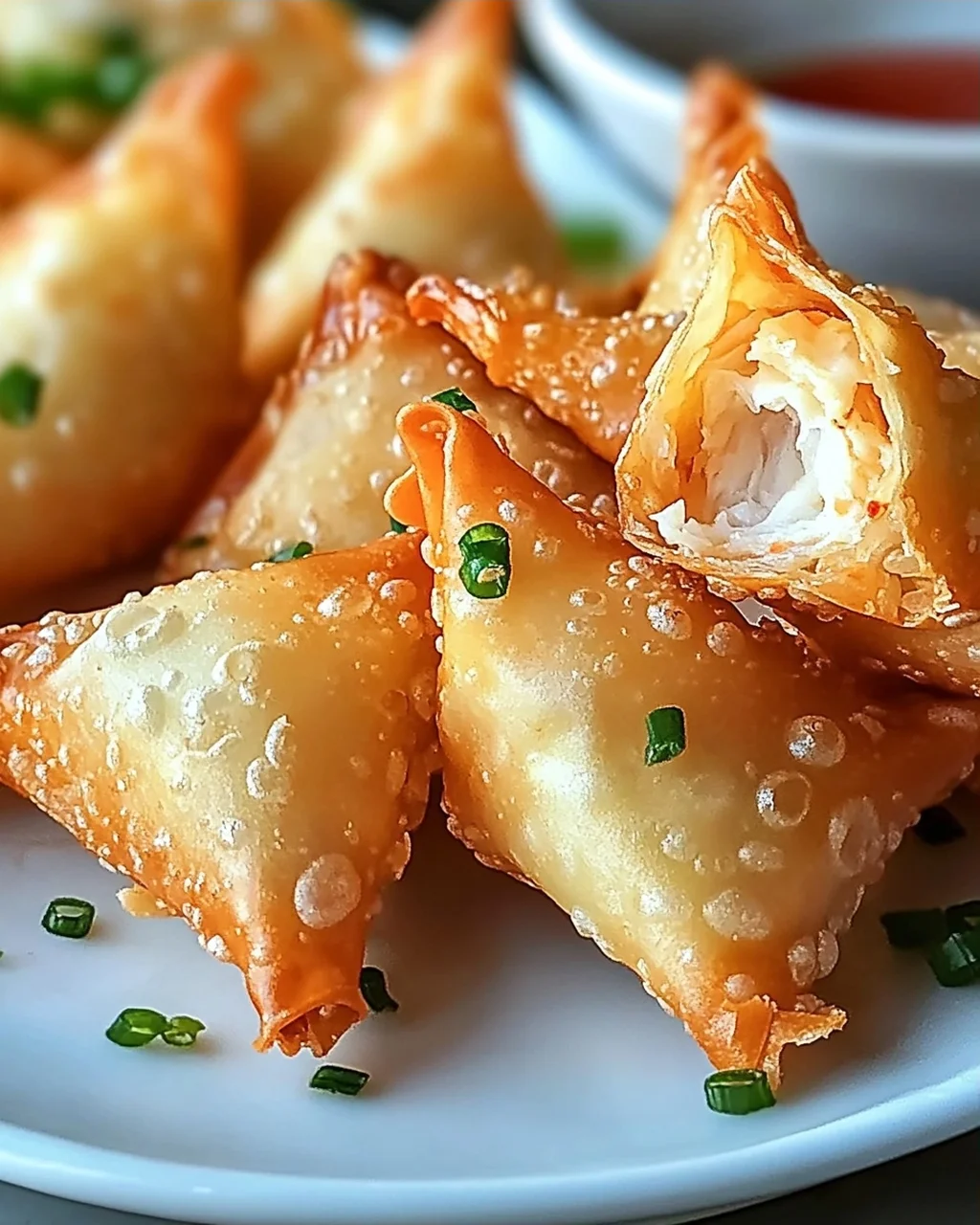 Einfache Reisblatt-Krabben-Rangoons