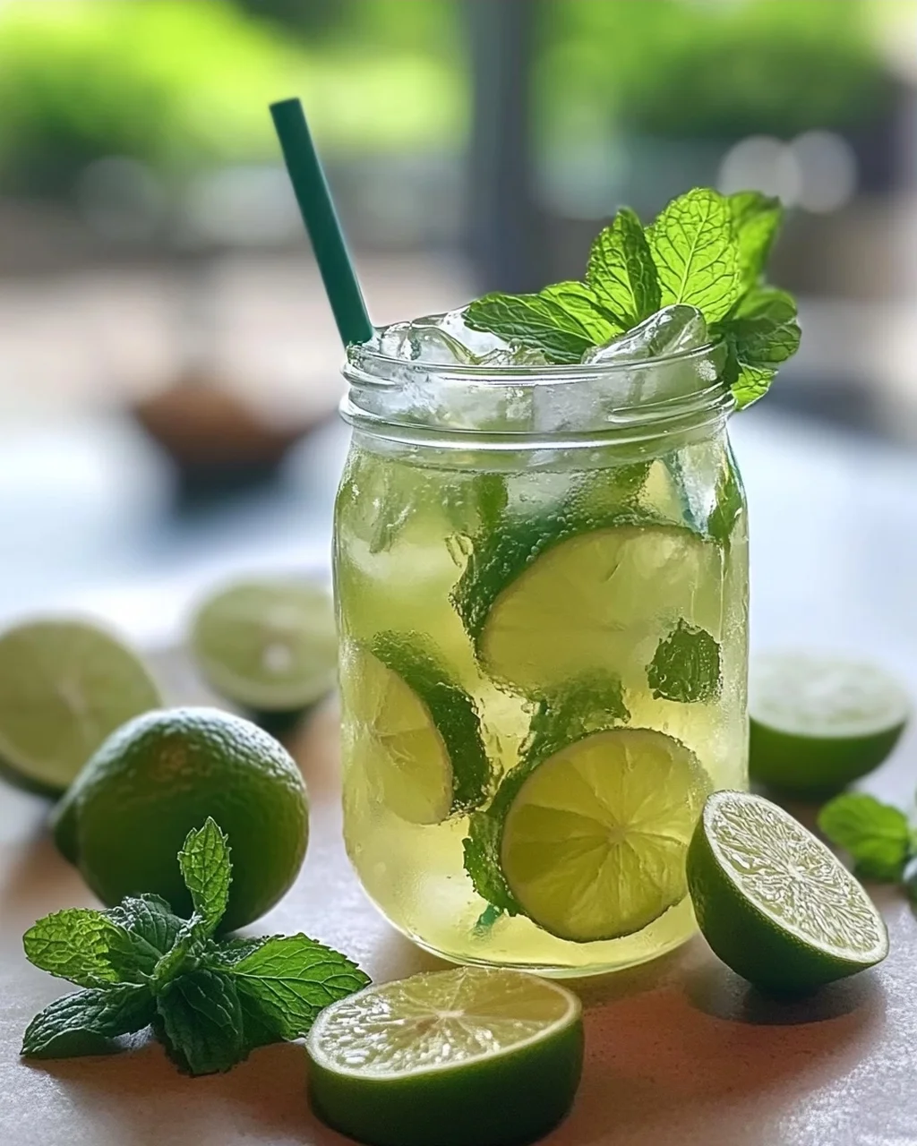 Erfrischende Limetten-Limonade mit Minze