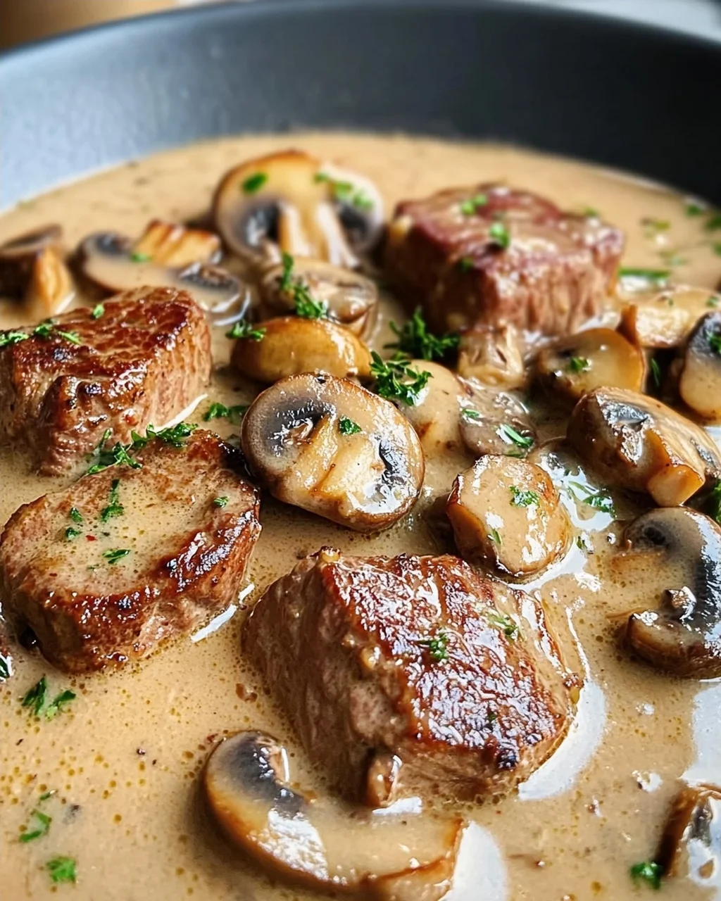 Filettopf mit Champignons