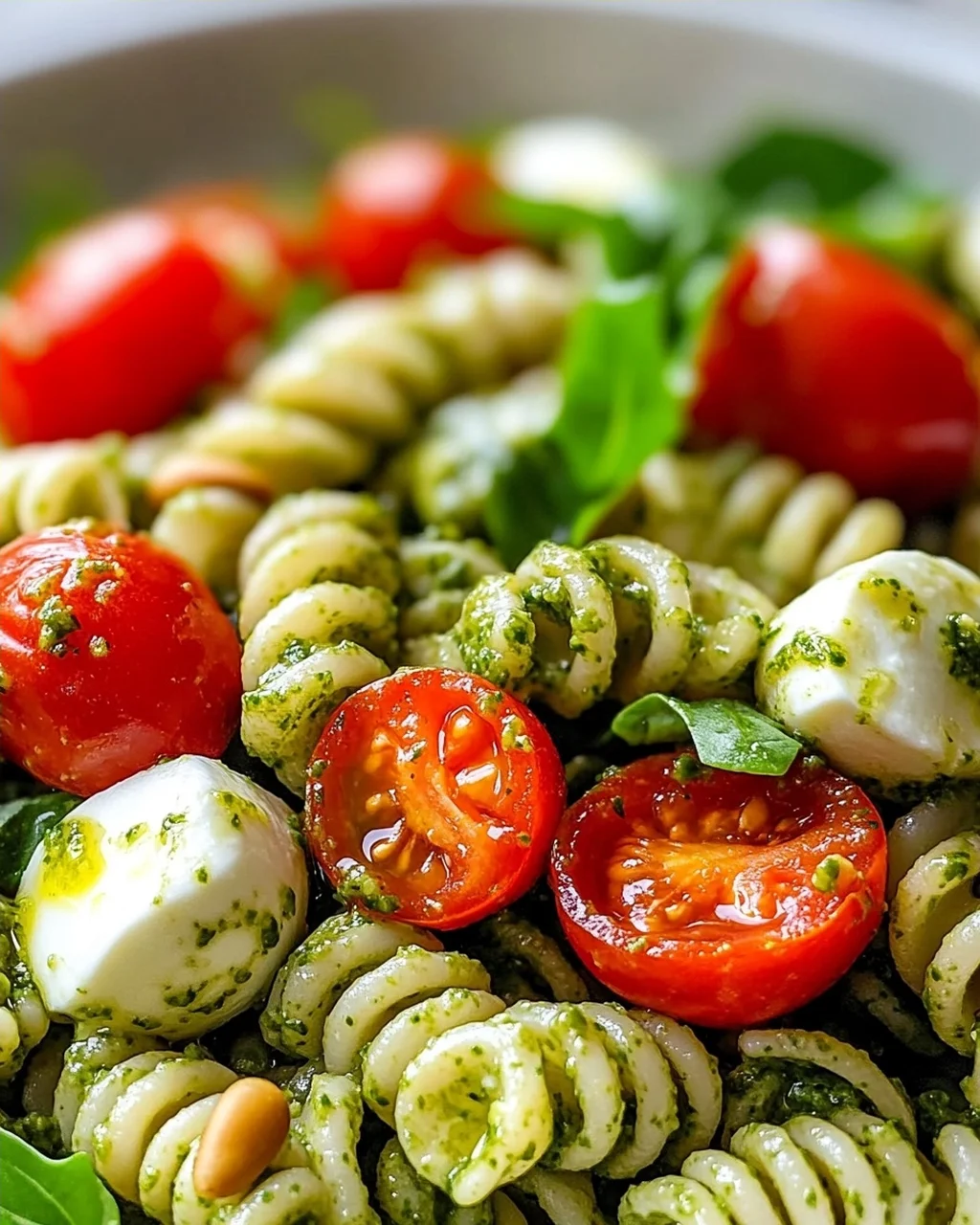 Frischer Pesto Nudelsalat mit Kirschtomaten – Perfekt für Sommer