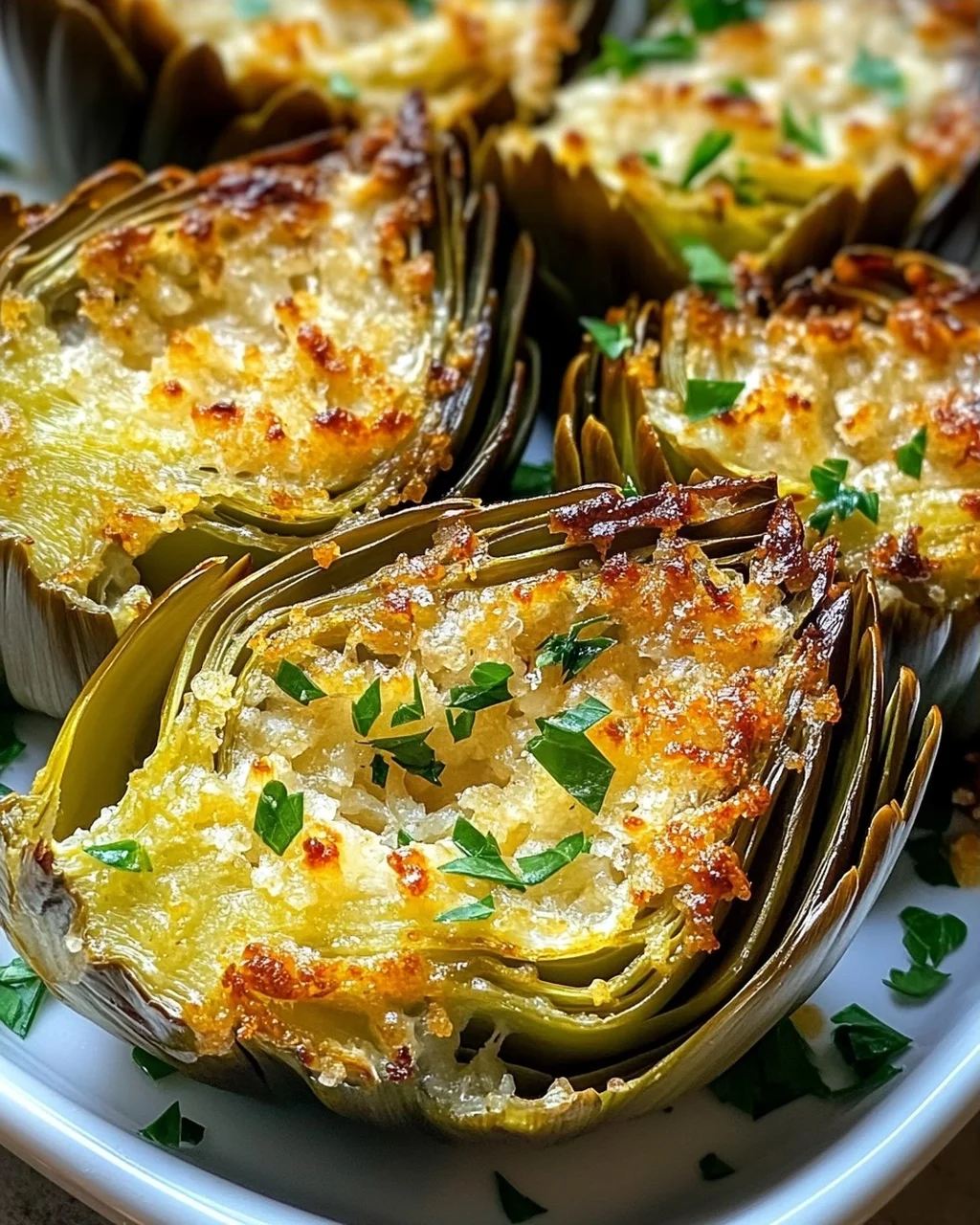 Garlic Parmesan Artichokes
