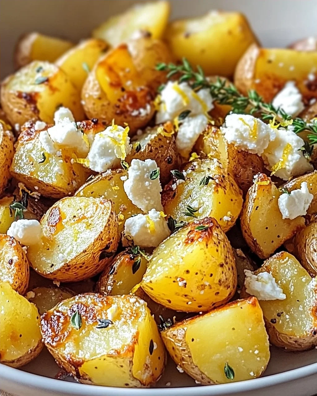 Gebratene Feta-Kartoffeln mit Zitrone: Ein Genuss!