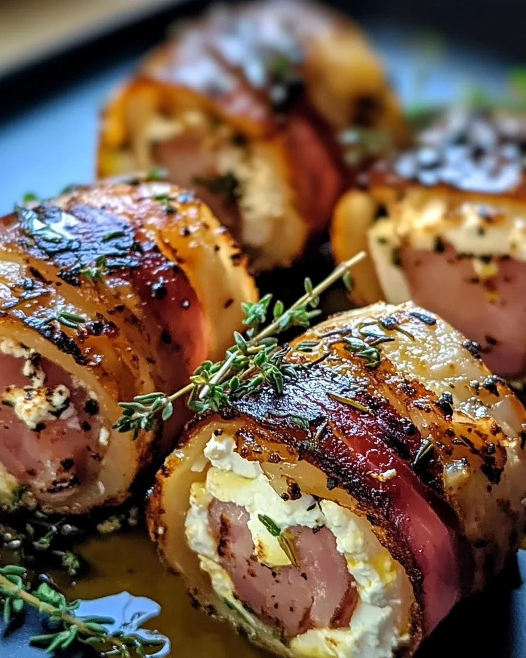 Gegrillte Feta-Schinkenröllchen für köstliche Snacks