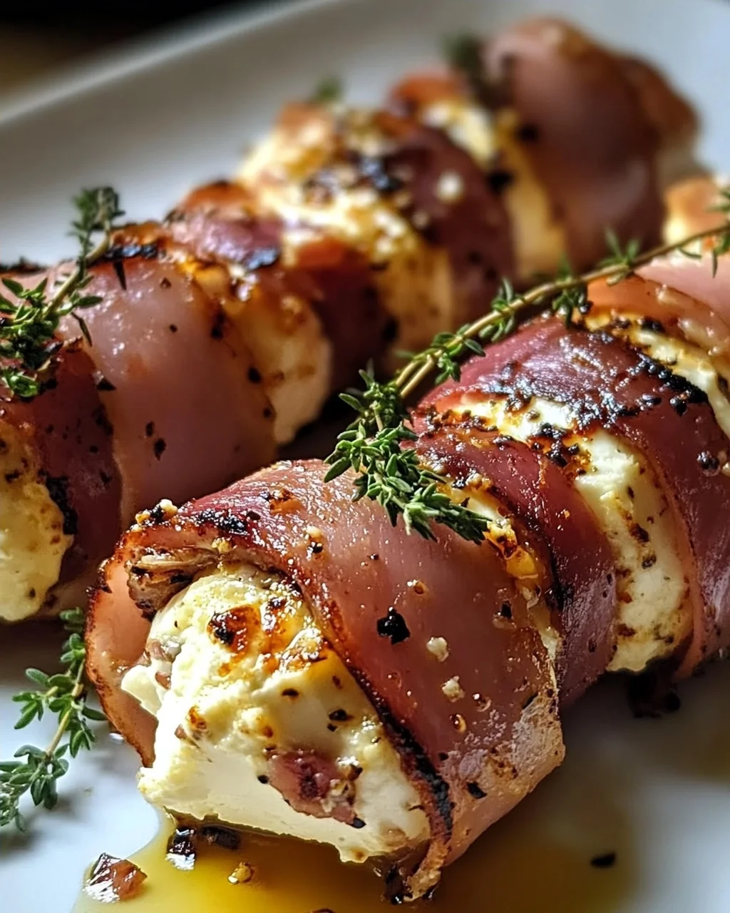 Gegrillte Feta-Schinkenröllchen für köstliche Snacks