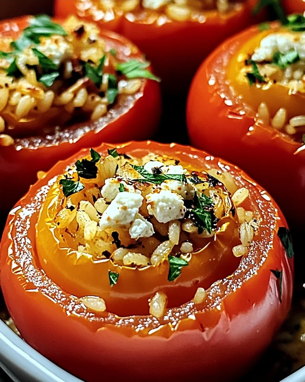 Griechische gefüllte Tomaten einfach und lecker