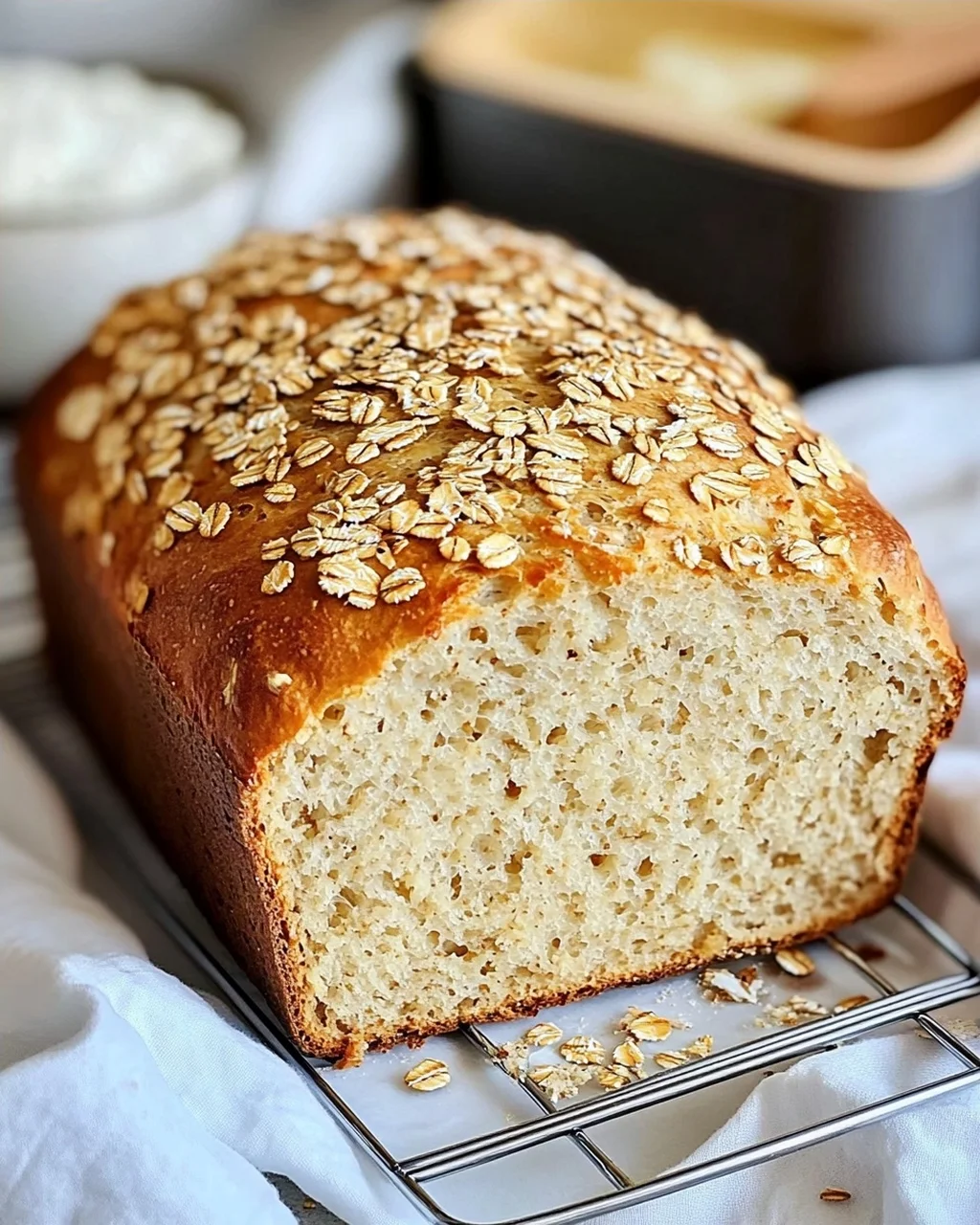 Haferflocken Quark Brot aus dem Airfryer – Schnell & Einfach