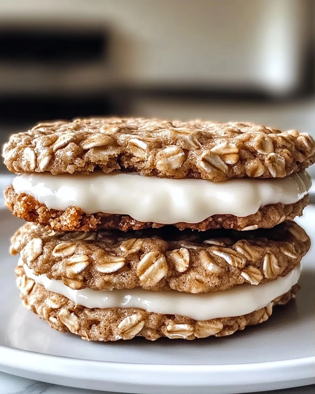 Hausgemachte Haferflocken-Creme-Kekse zum Verlieben
