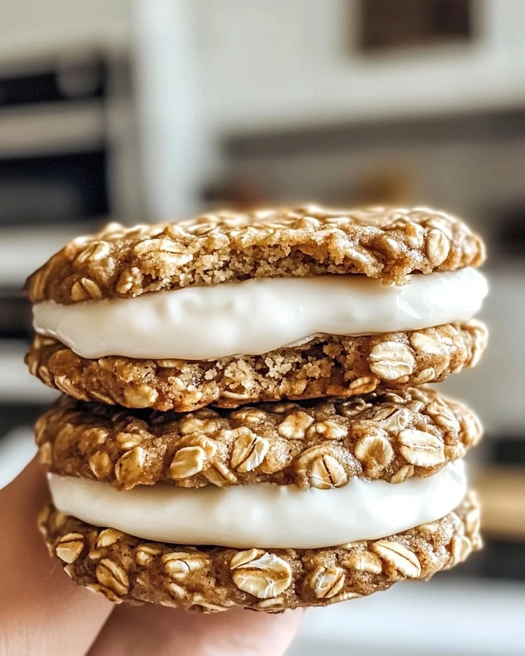 Hausgemachte Haferflocken-Creme-Kekse zum Verlieben