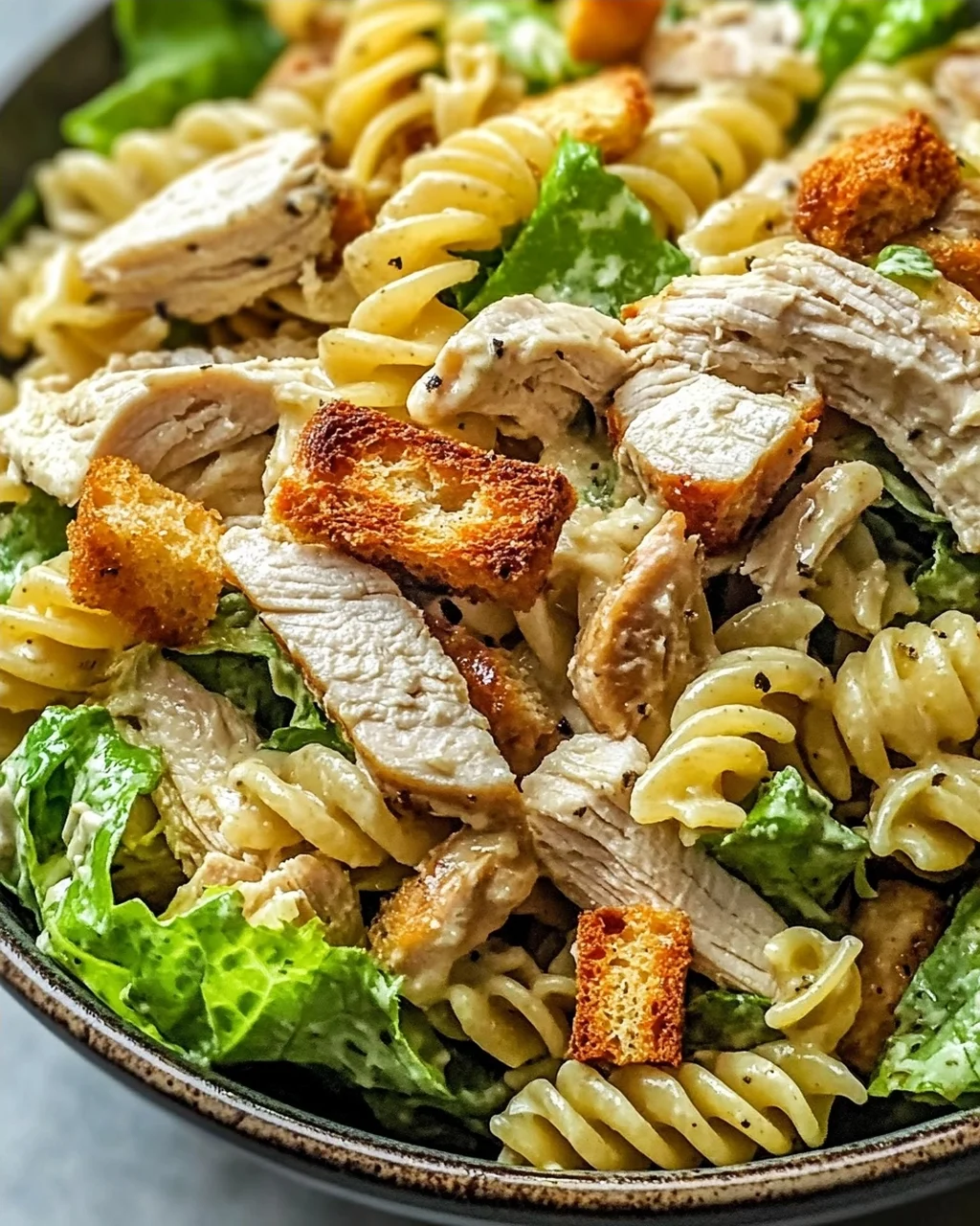 Hühnchen Caesar Nudelsalat für jede Gelegenheit