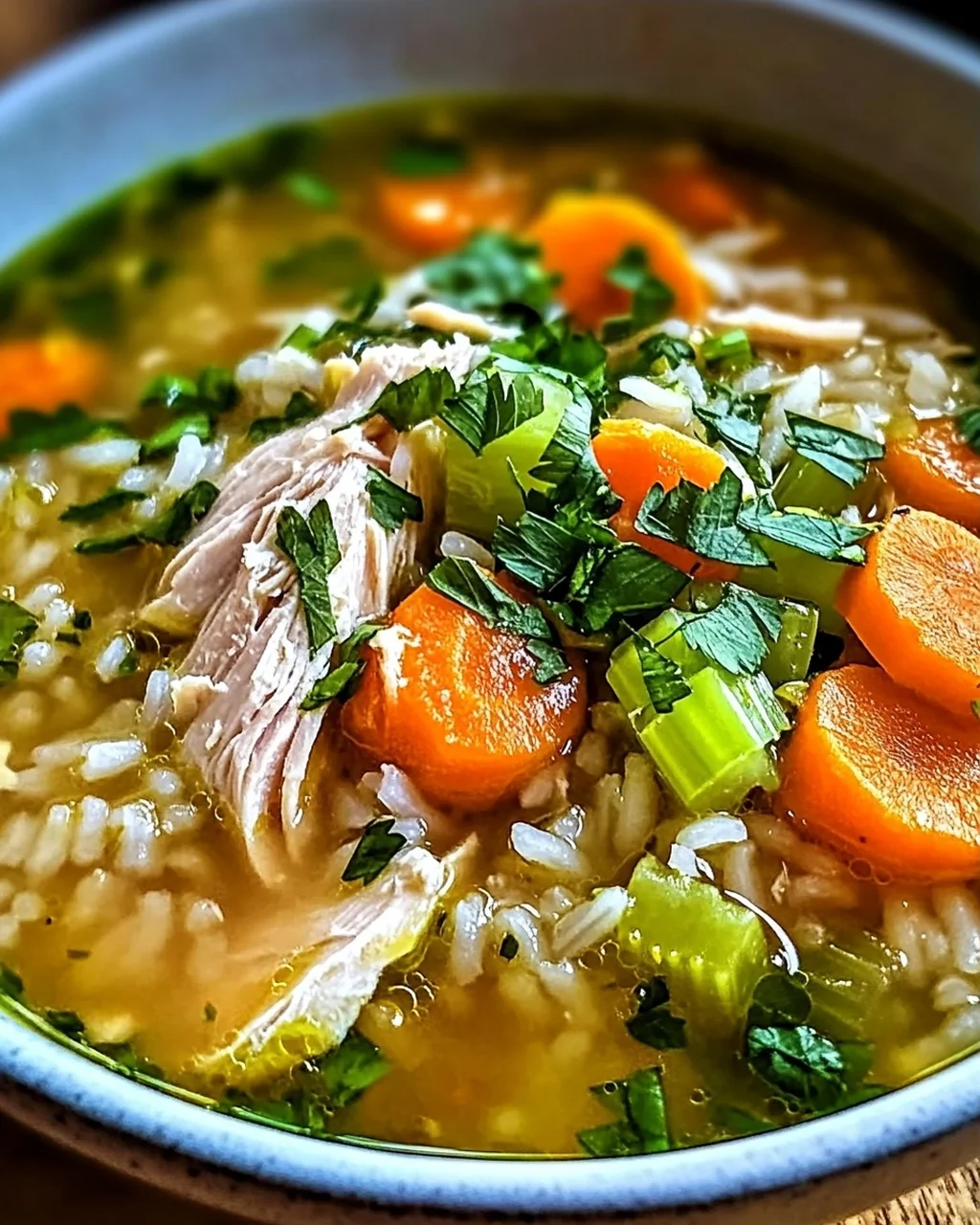 Hühner-Reis-Suppe mit speziellem Kräuter-Extrakt