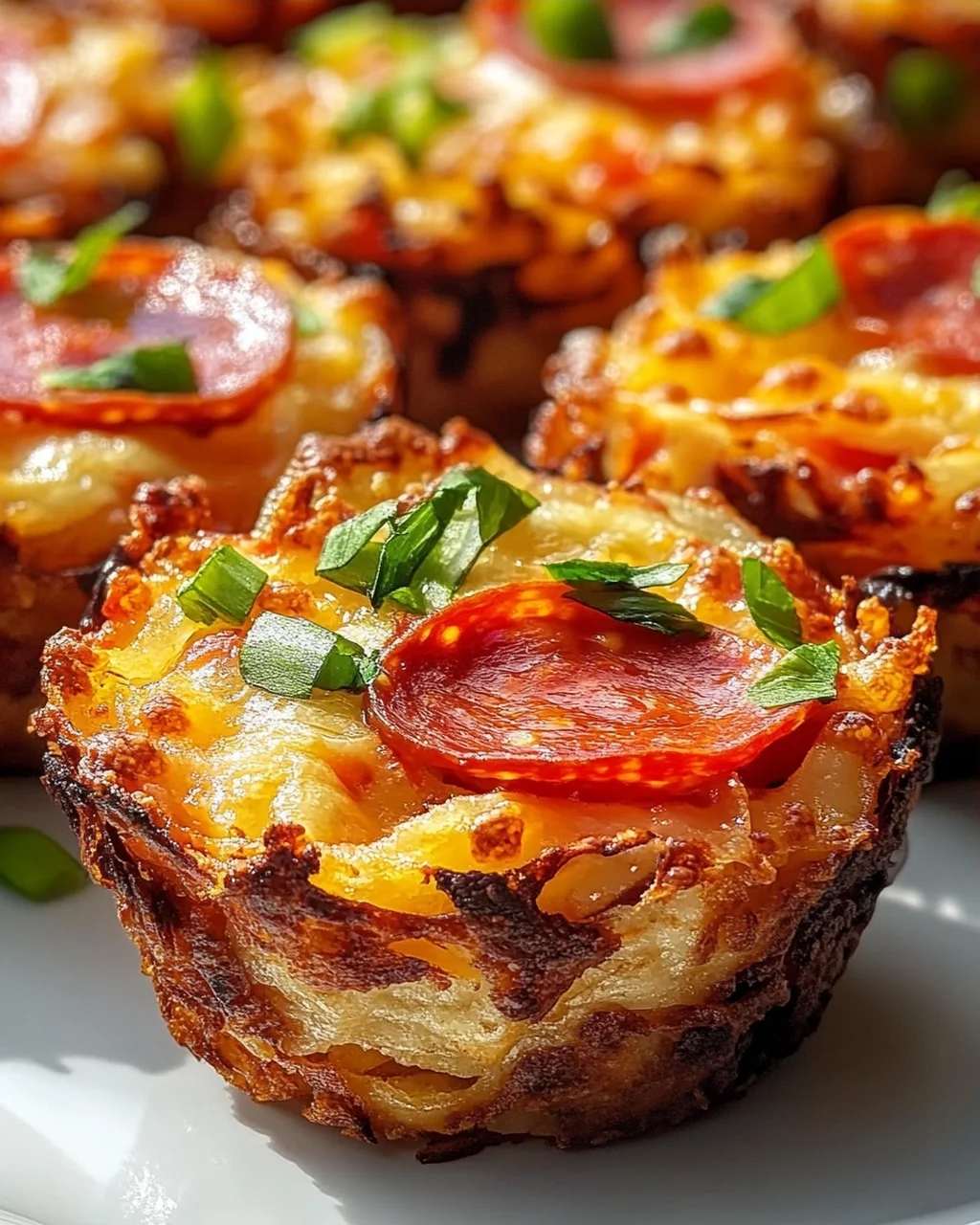 Knusprige Air Fryer Hash Brown Pizza Cups: Schnell & Lecker