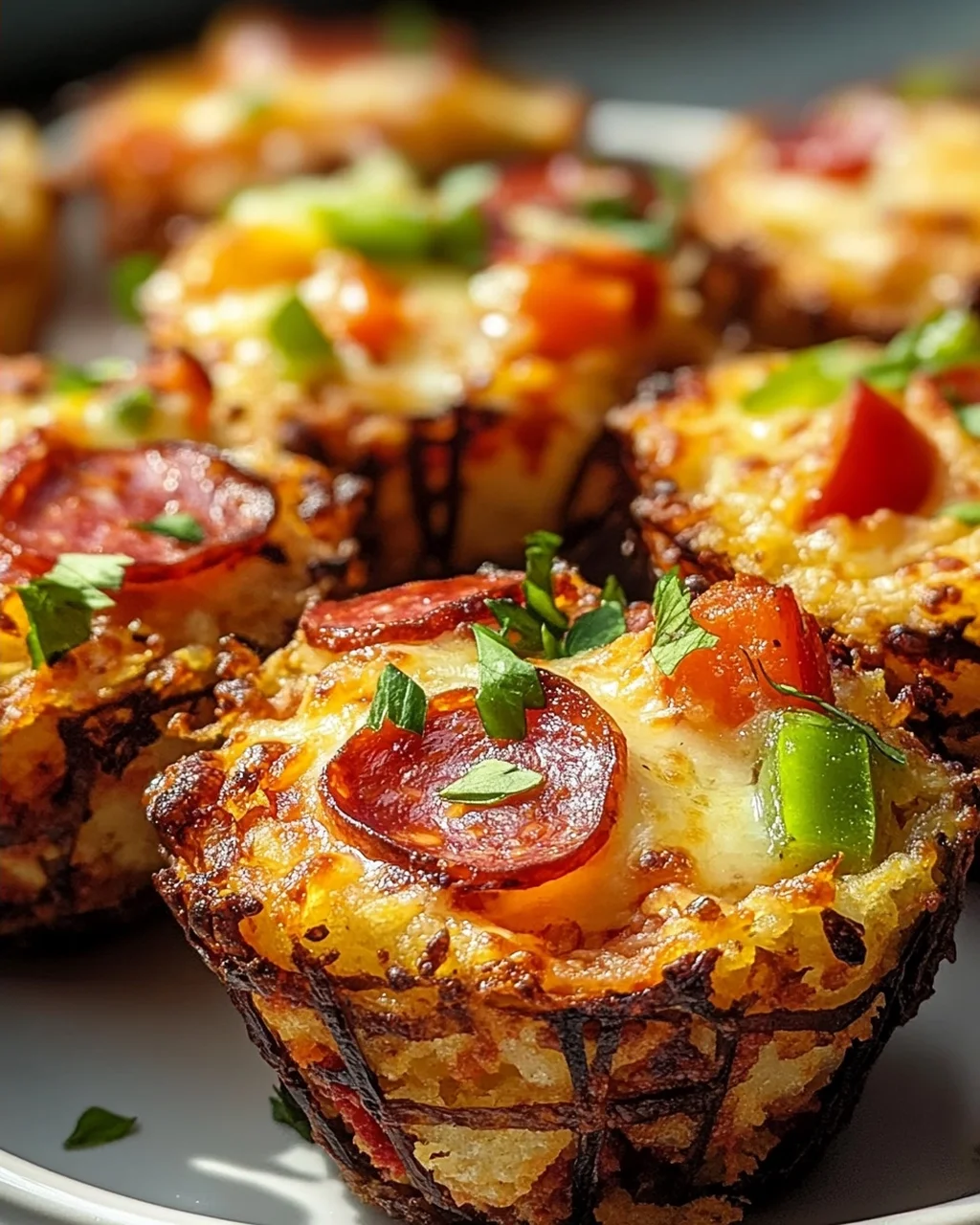 Knusprige Air Fryer Hash Brown Pizza Cups: Schnell & Lecker