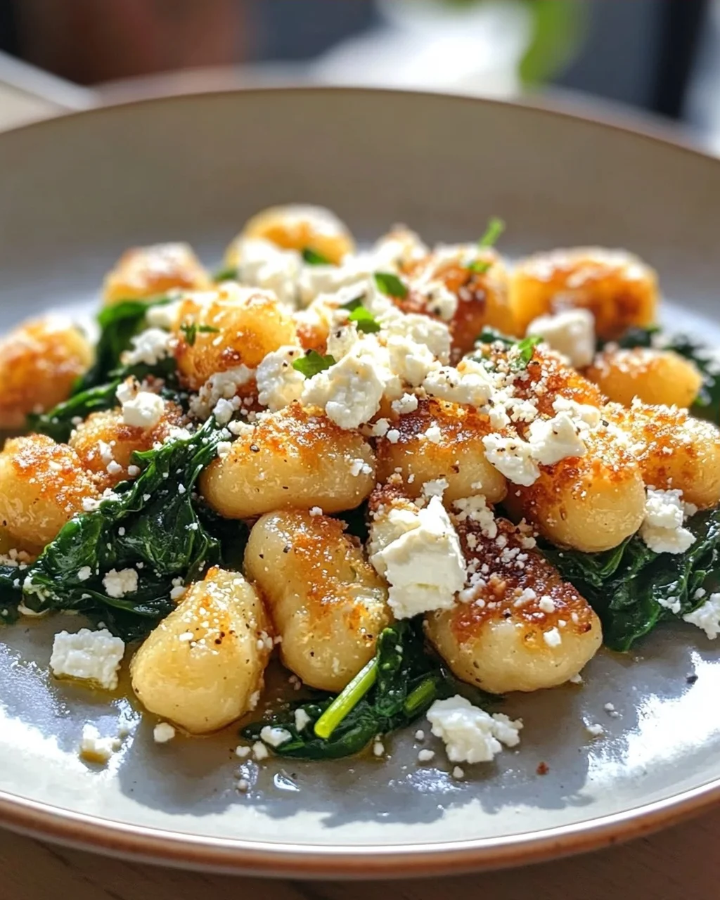 Knusprige Gnocchi mit Spinat und Feta: Dein schnelles Rezept