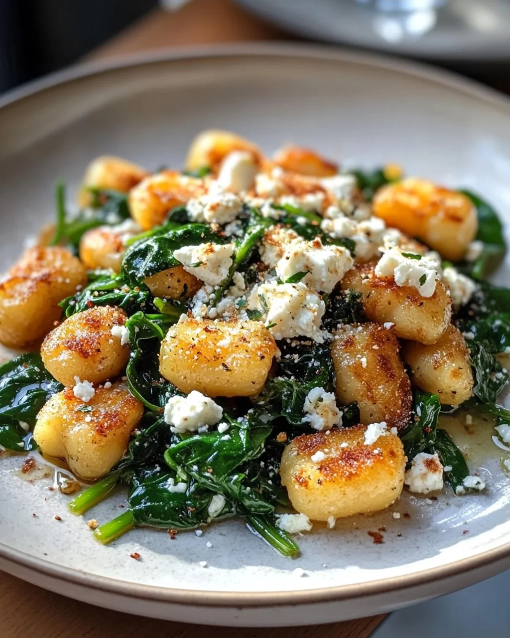 Knusprige Gnocchi mit Spinat und Feta: Dein schnelles Rezept