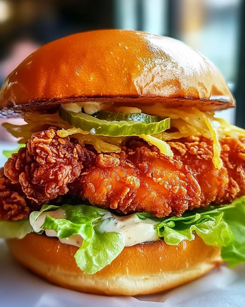 Knuspriges Thai Fried Chicken Sandwich