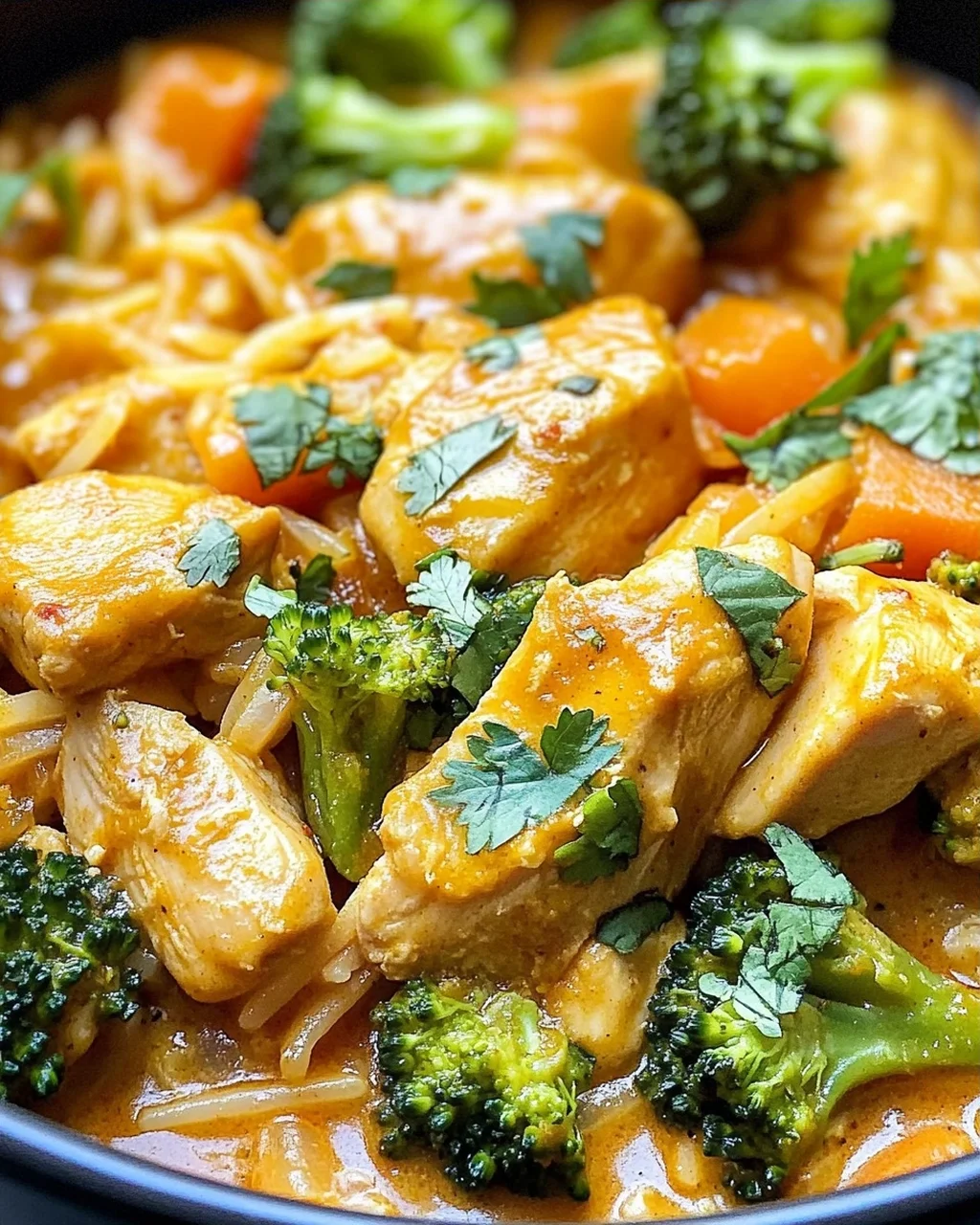 Kokosnuss-Curry-Hühnchen und Reisnudeln leicht gemacht