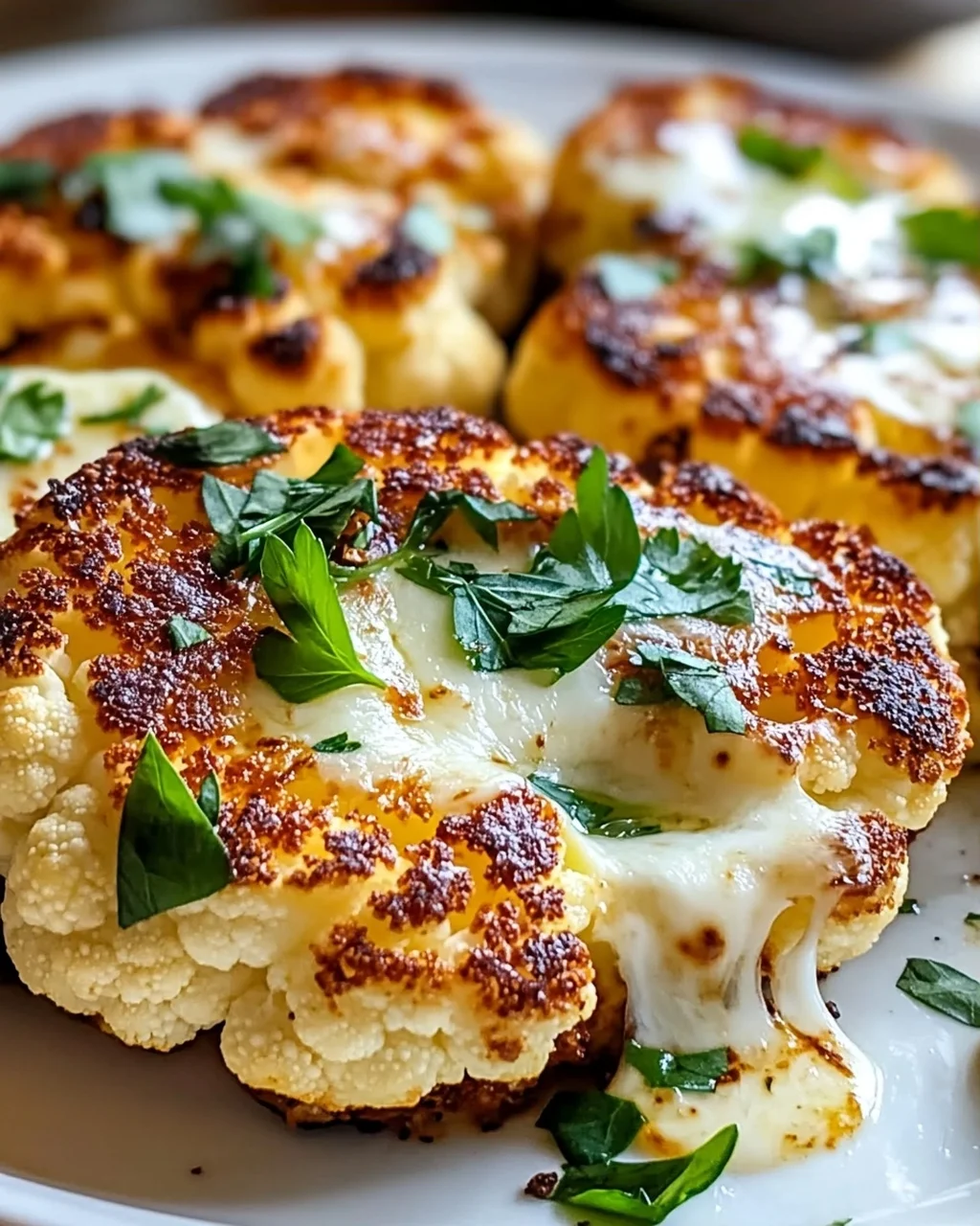 Köstliche Gebackene Mozzarella Blumenkohlsteaks Rezept