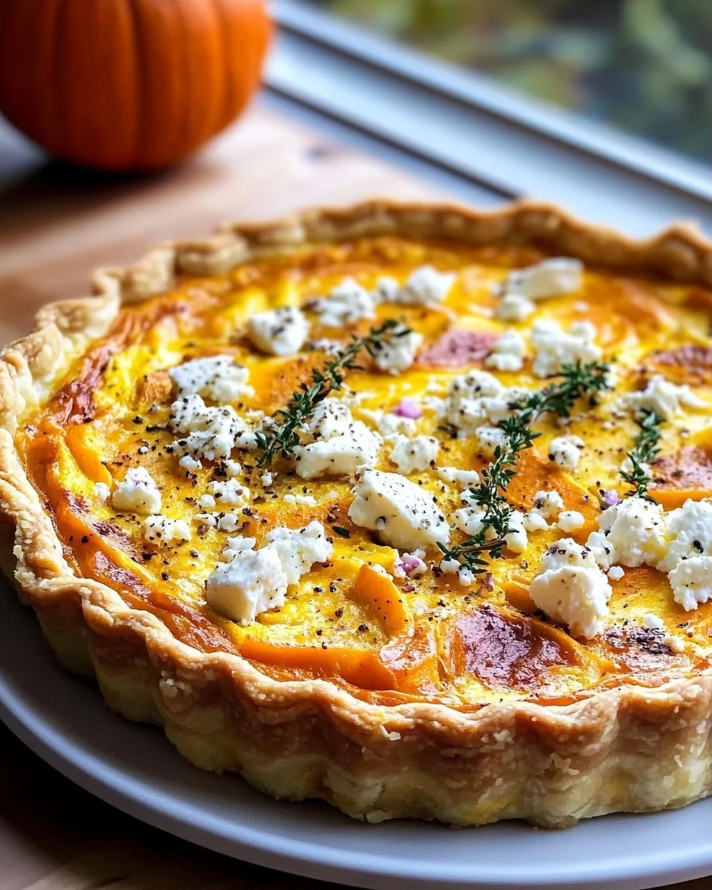 Kürbis Quiche mit Feta – Einfaches Rezept für Herbstgenuss!