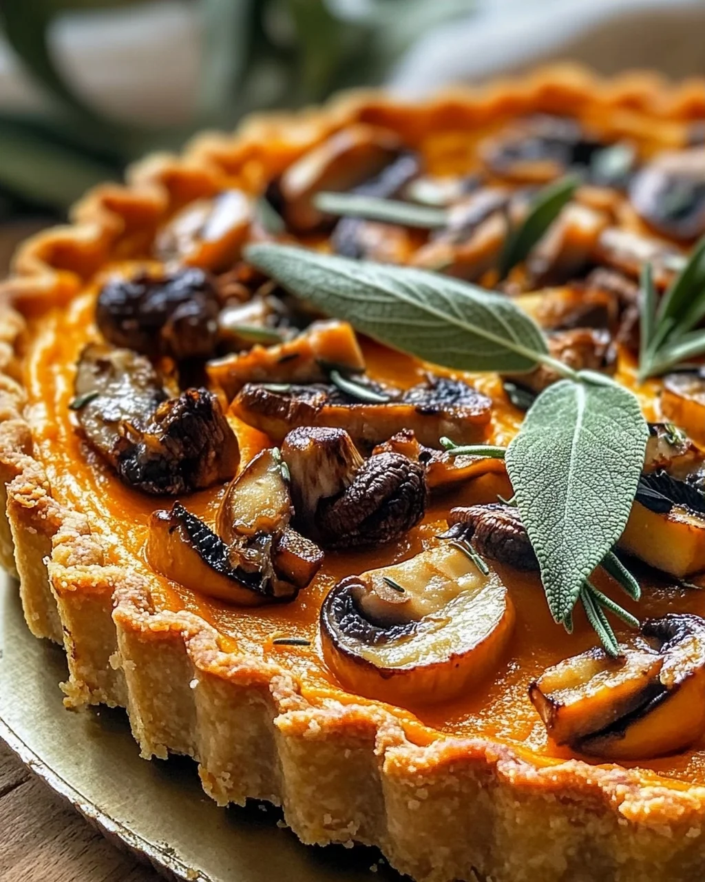 Kürbis-Salbei-Pilz-Tarte: Ein Erntezauber-Rezept
