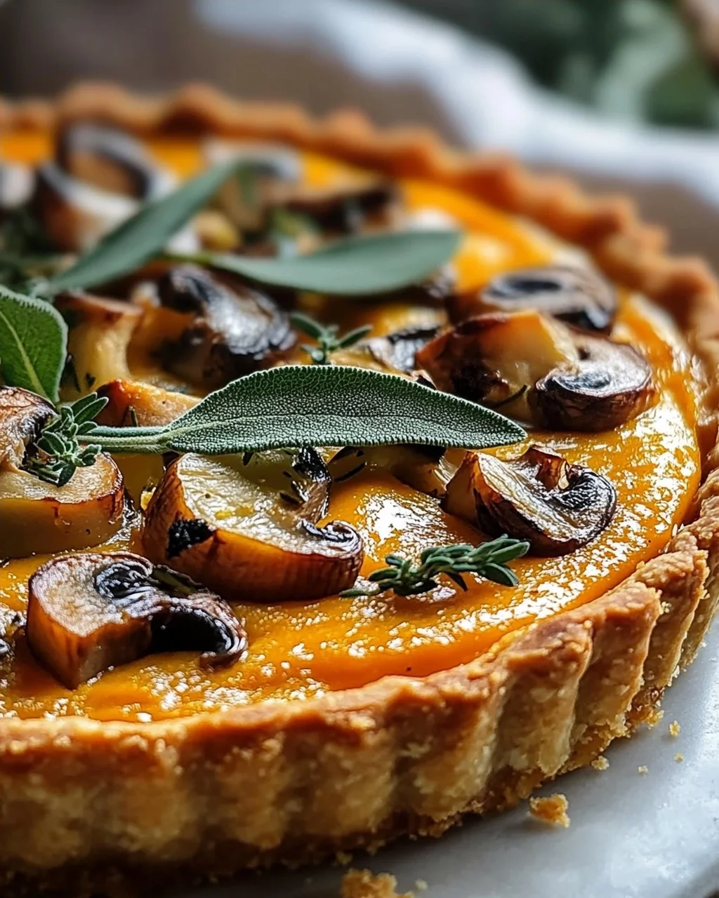 Kürbis-Salbei-Pilz-Tarte: Ein Erntezauber-Rezept