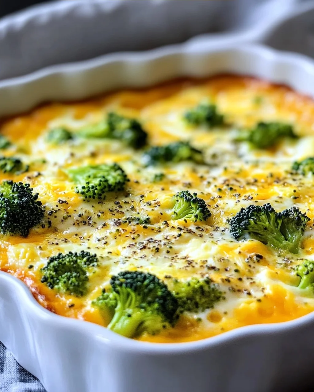 Leckere Broccoli Cheddar Egg Bake Auflauf für jeden Anlass