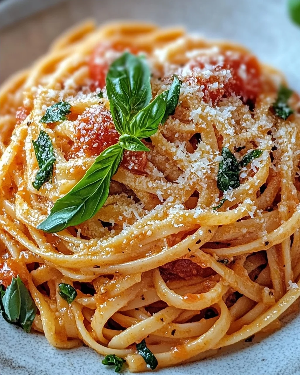 Linguine mit Tomaten-Parmesansoße