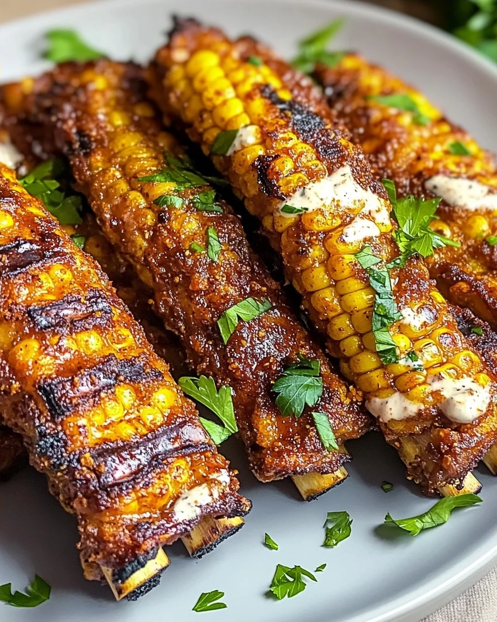 Luftfritteusen-Maisrippen mit köstlichen Variationen