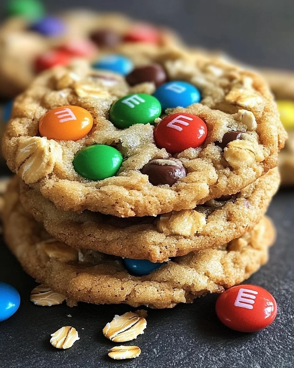 M&M-Cookies mit Haferflocken