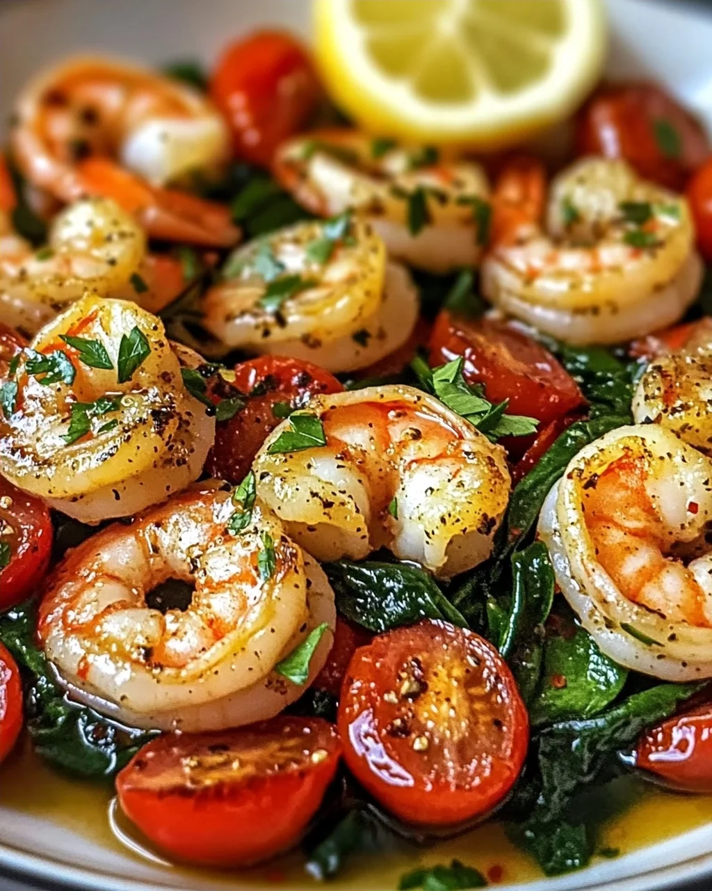 Mittelmeer Garnelen Pfanne mit Zitronen-Knoblauch-Sauce