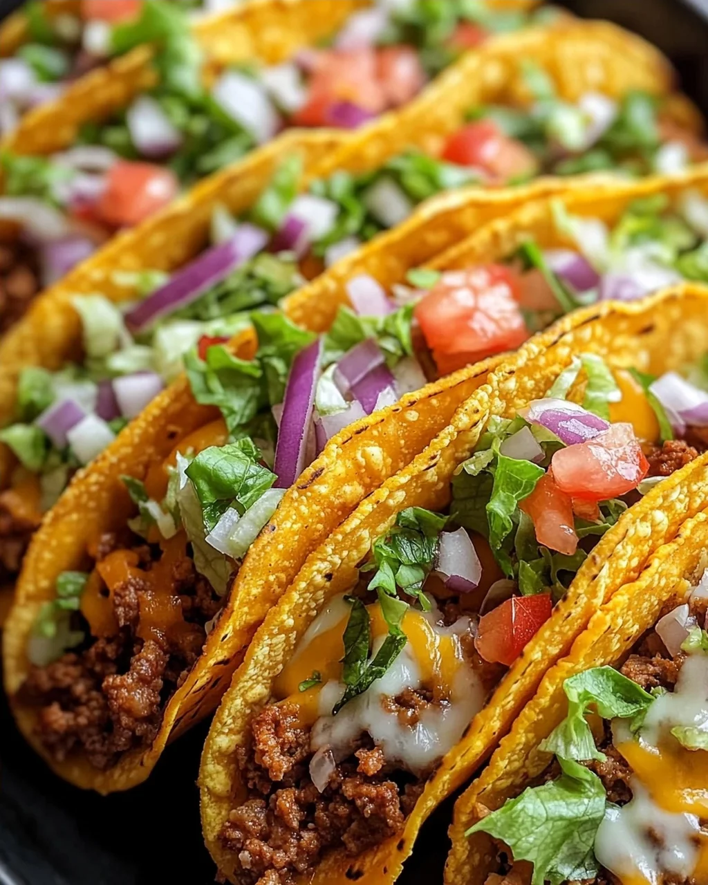 Ofen-gebackene käsige Tacos Knuspriges Gefülltes Rezept
