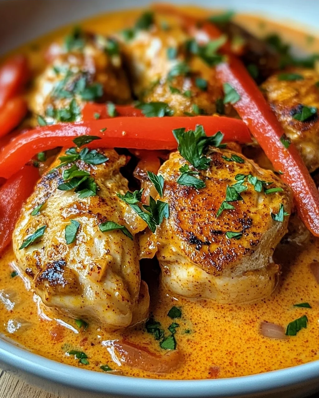 Paprika-Sahne-Hähnchen