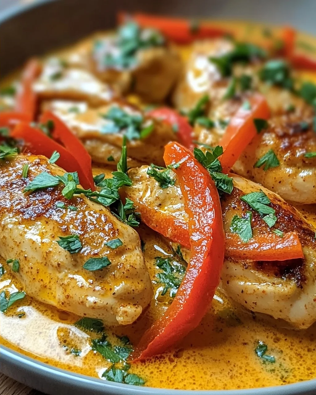 Paprika-Sahne-Hähnchen