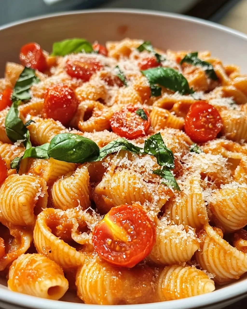 Party Ready Mini Cremige Tomaten Knoblauch Pasta Schalen Rezept