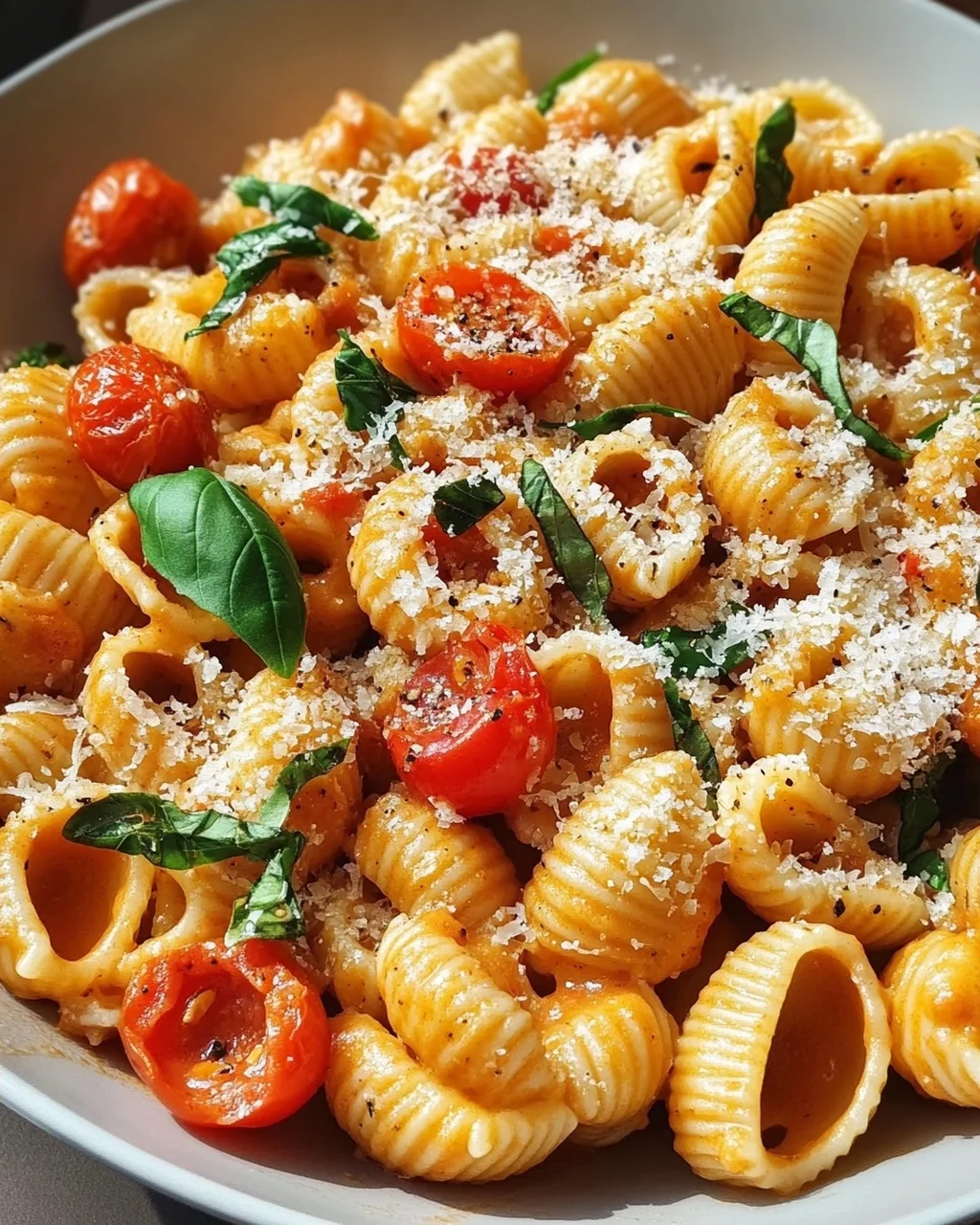 Party Ready Mini Cremige Tomaten Knoblauch Pasta Schalen Rezept