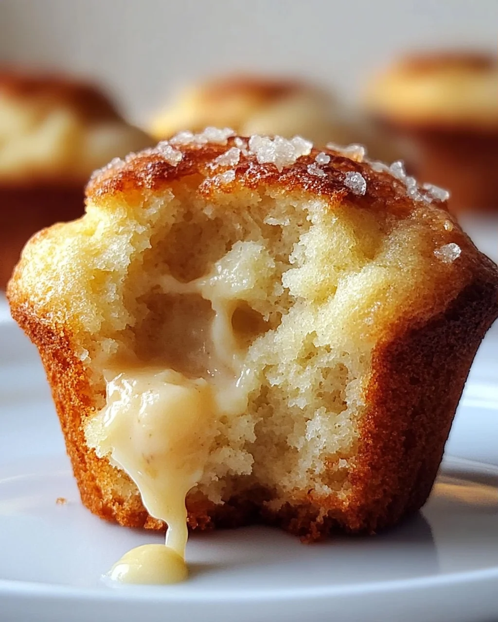Quark Muffins mit Vanillepudding