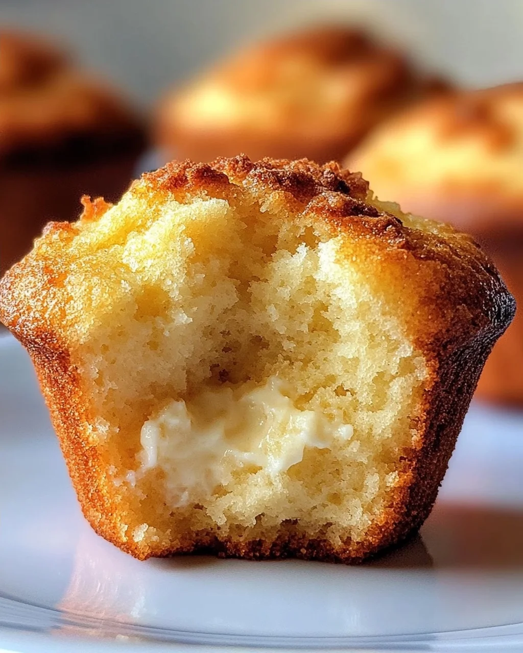 Quark Muffins mit Vanillepudding