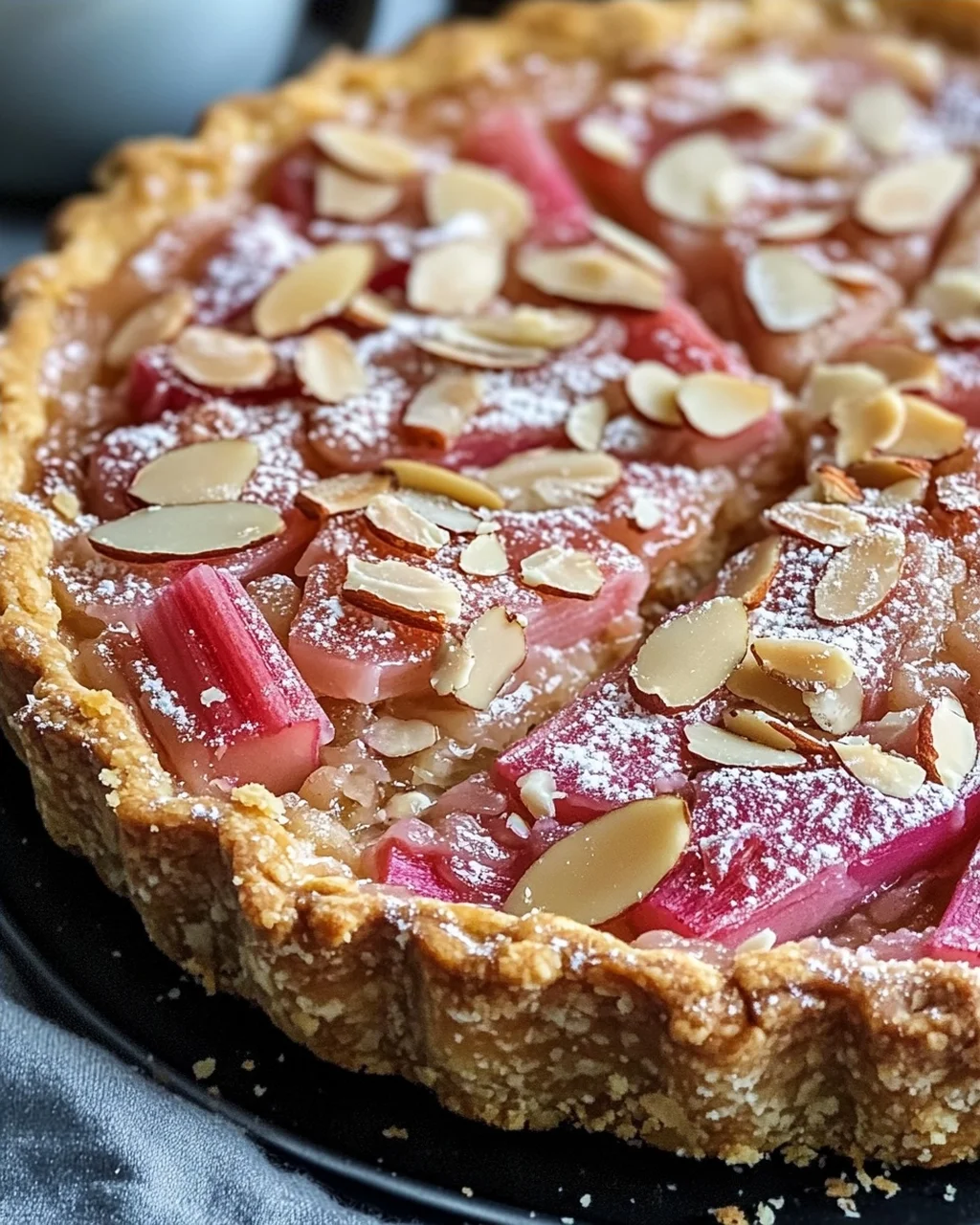 Rhabarber Tarte mit Mandelcreme - Rhabarber Frangipane Tarte