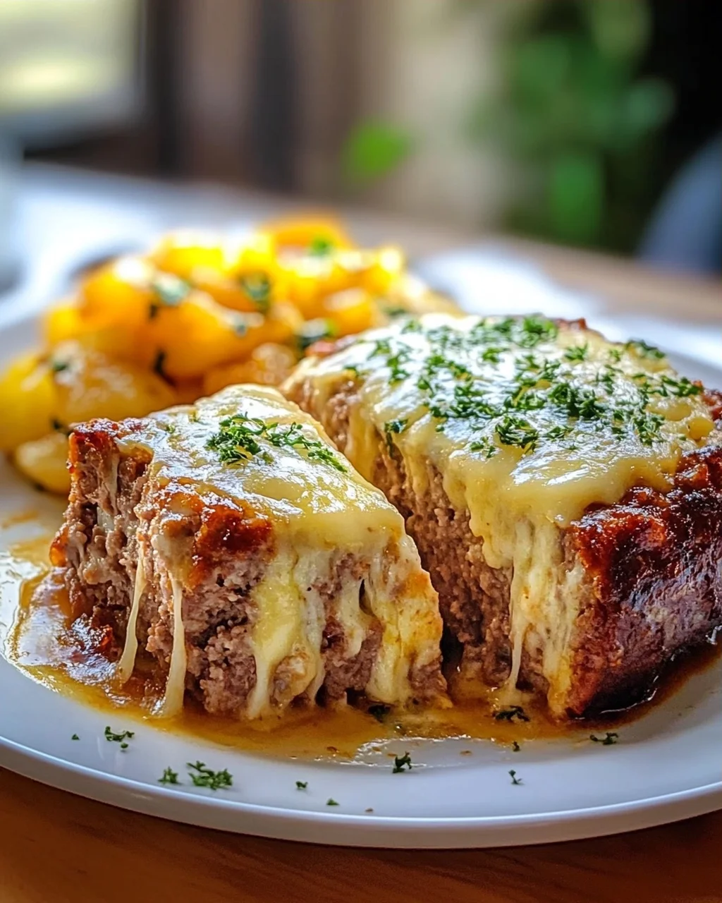 Rustikaler Hackbraten & extra cremiges Kartoffelgratin in Sahne