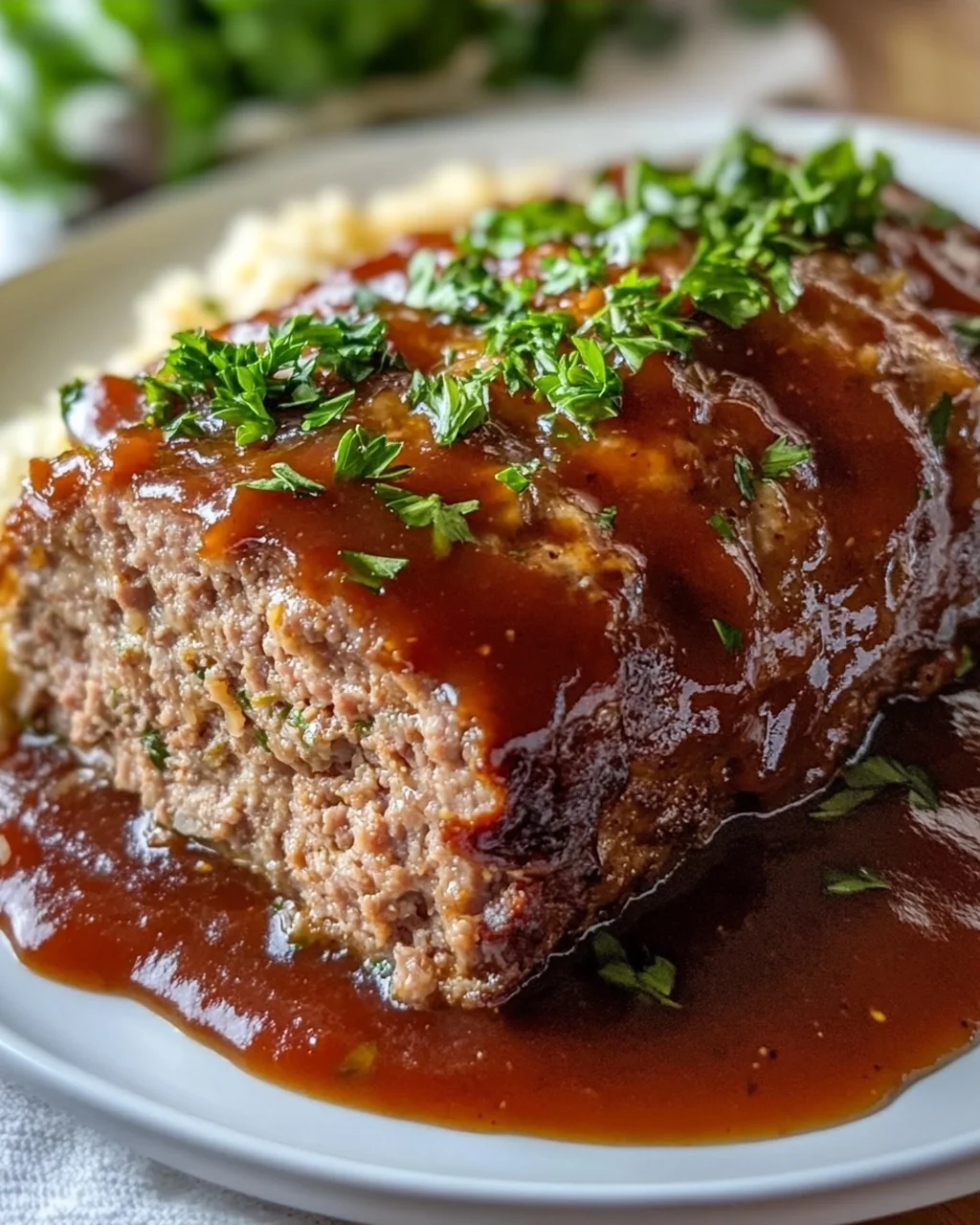 Saftiger Hackbraten mit Sauce