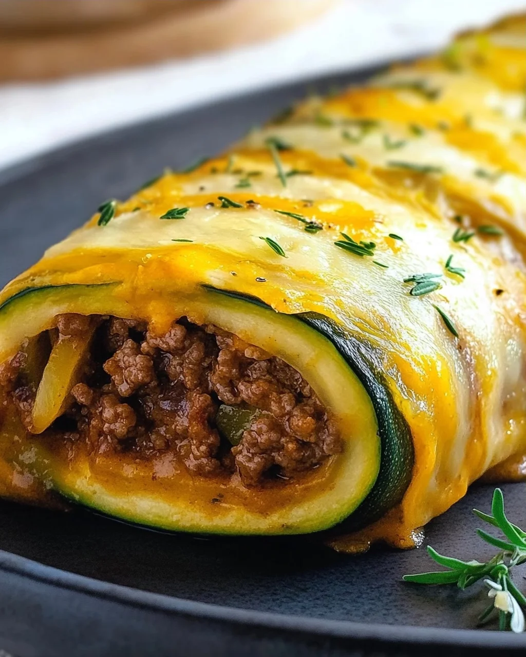 Savory Zucchini Ground Beef Roll Delight