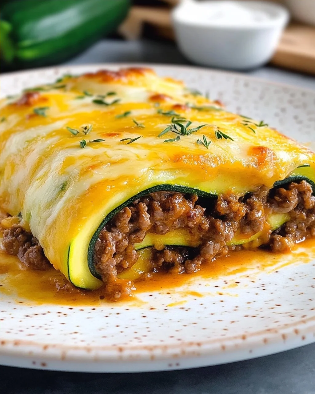 Savory Zucchini Ground Beef Roll Delight