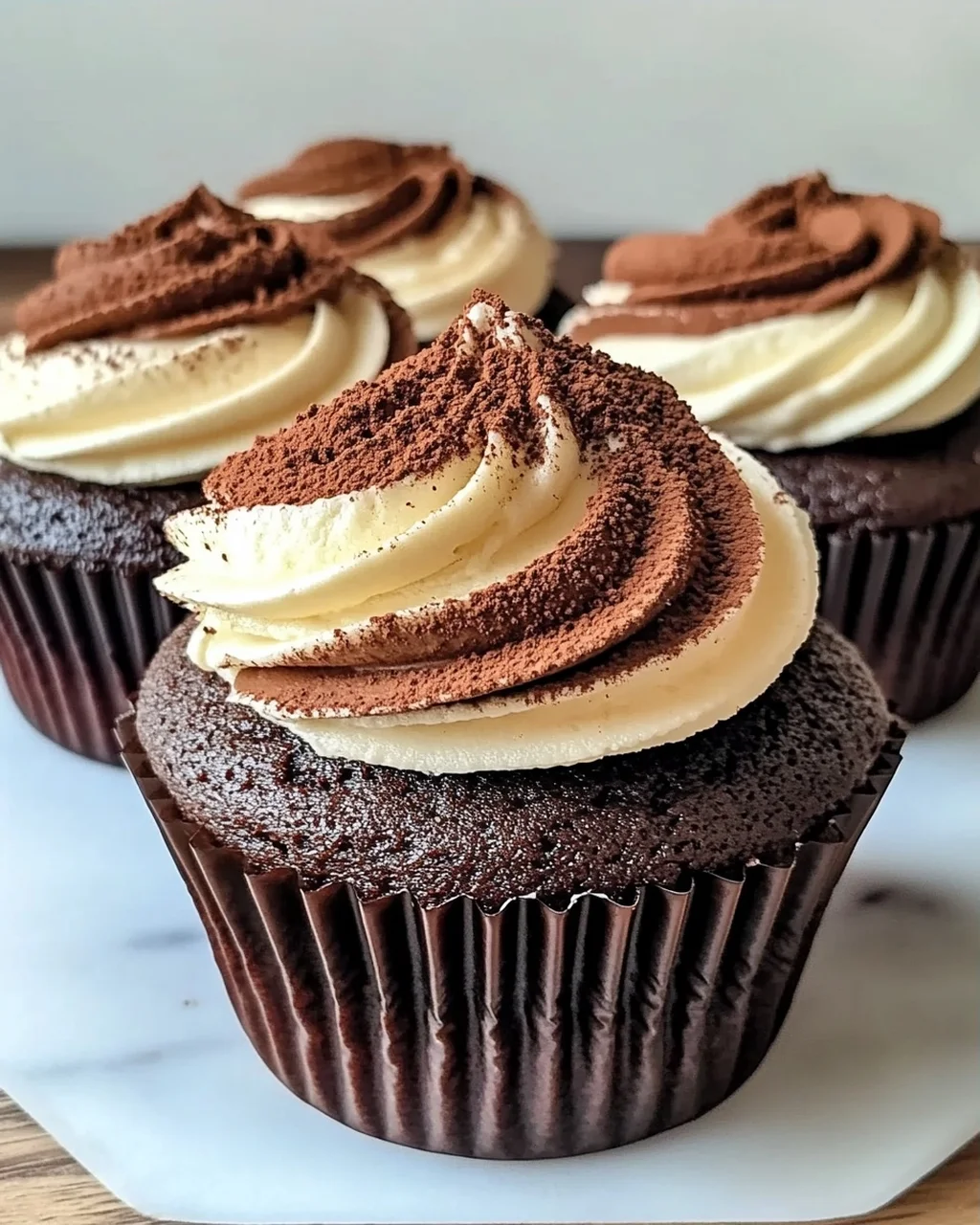 Schokoladen-Tiramisu-Cupcakes für jeden Anlass