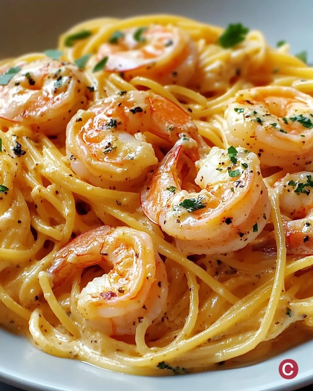 Spaghetti Mit Garnelen In Frischkäsesauce