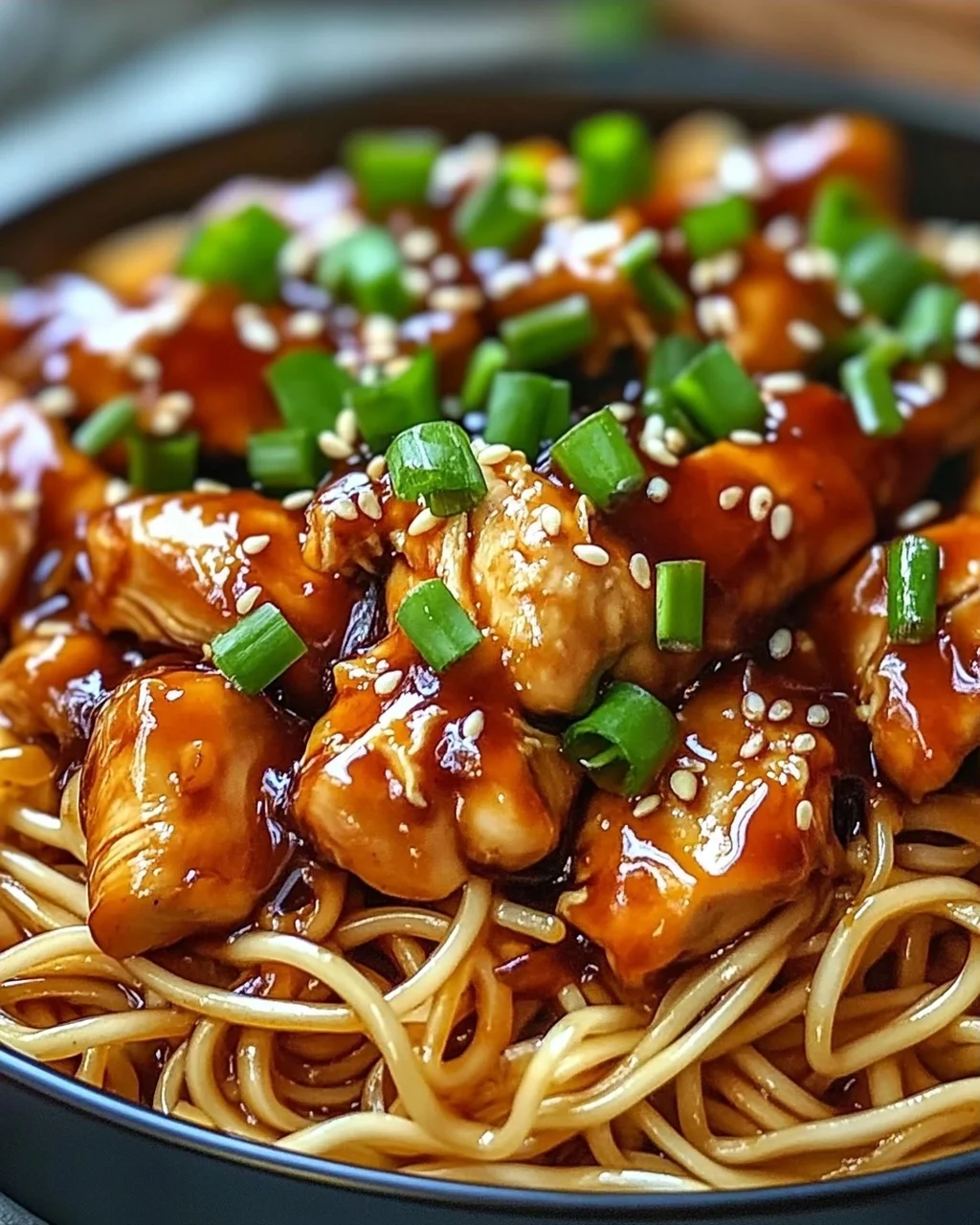 Sticky Garlic Chicken Noodles