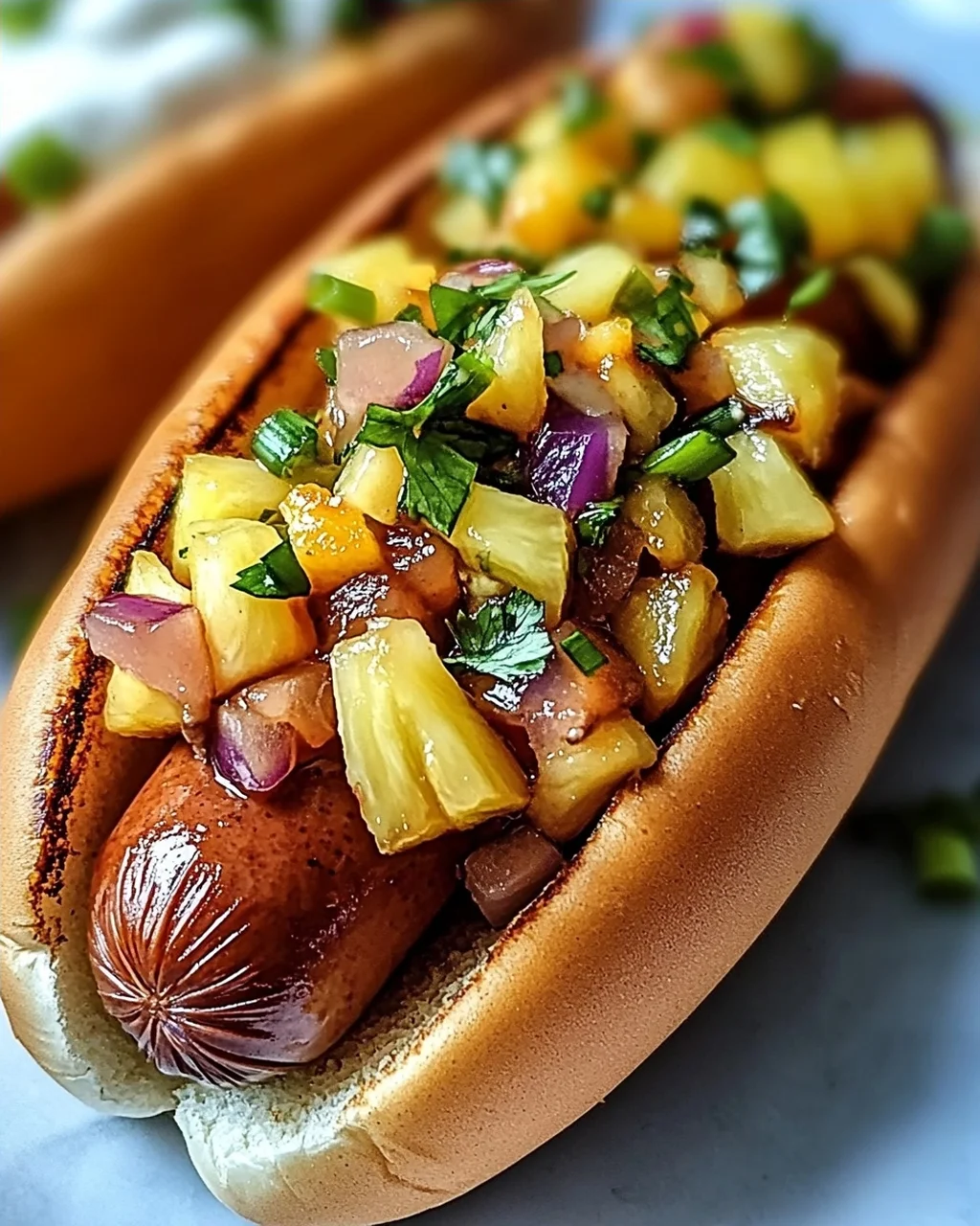 Tropische Rinder-Hotdogs mit Insel-Flair genießen